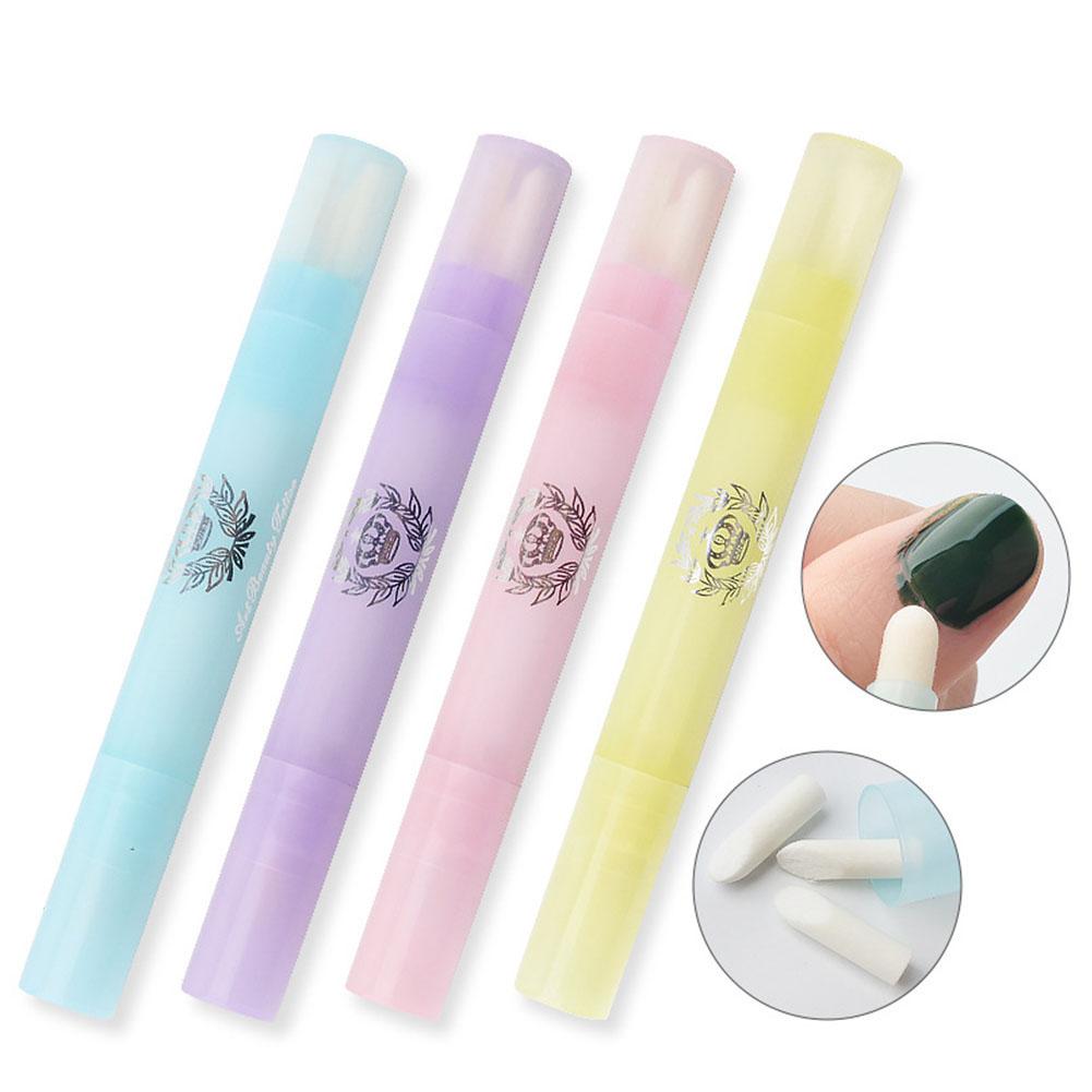 1 Pc Nail Art Polish Corrector Pen Manicure Cleaner Articles Correction Pencil Gel Polish Remover + 3 Replacement Pen Heads