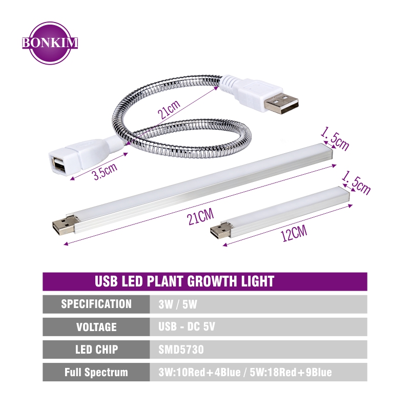 USB LED Grow Light Full Spectrum 3W 5W DC 5V Fitolampy For Greenhouse Vegetable Seedling Plant Lighting IR UV Growing Phyto Lamp