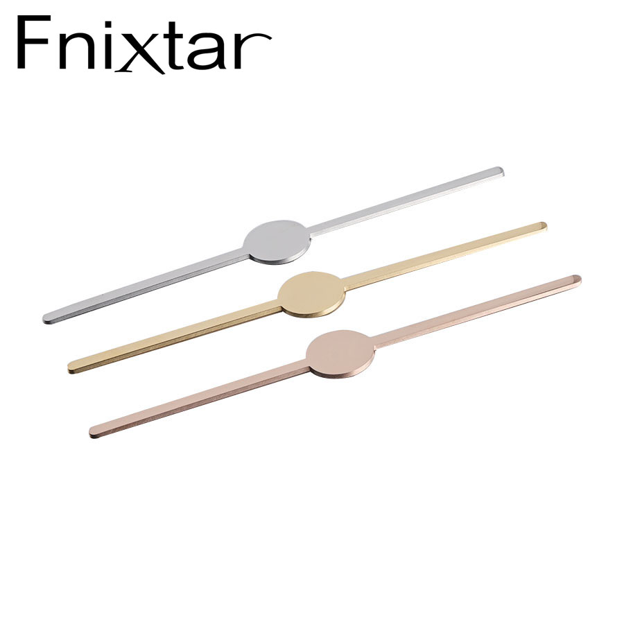 Fnixtar DIY C Open Cuff Bangle Material 20mm Round Disk Stainless Steel Rectangle Blank Charm Width4mm Lenght 152mm 10pcs/lot