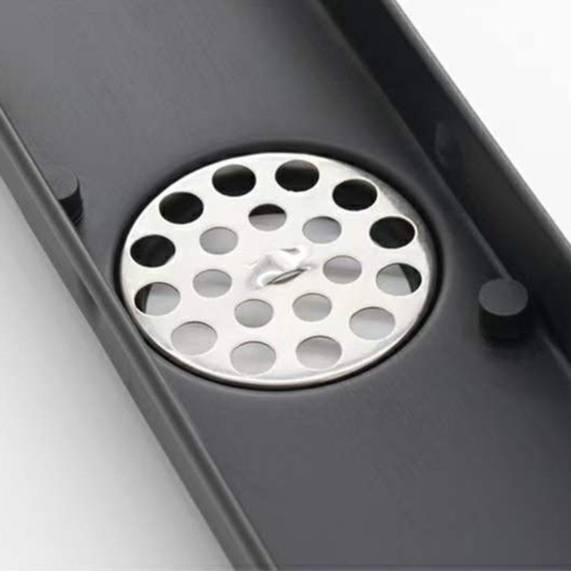 black floor drain