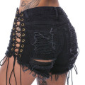 New Fashion High Waist Shorts Vintage Slim Slit High quality Short Sexy Black Women's Shorts Summer