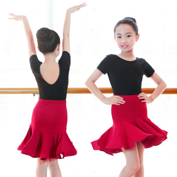 Songyuexia New Girls Salsa Tango Rumba Latin Training Dress Ballroom Dance Dresses Mermaid Skirt Children latin dancewear kid