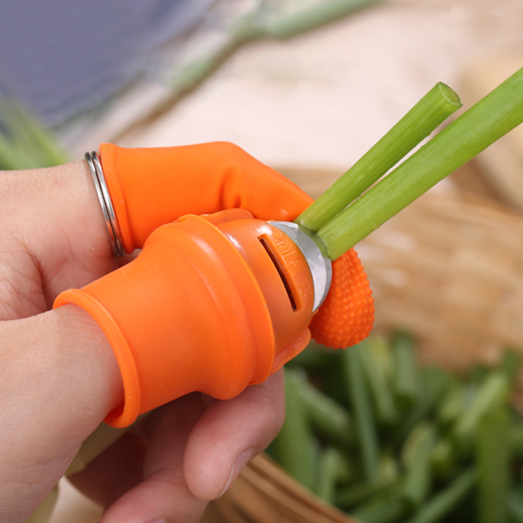 Garden Silicone Thumb Knife Tools Finger Knife Havesting Plant Picking Knife Set