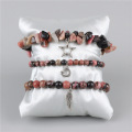 New Arrival 3Pcs a Set Gemstone Round beads Stretch Bracelet Natural Stone Chips Bracelets