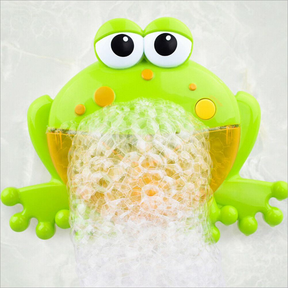 Kids Baby Birthday Gift Bubble Machine Big Frog Crab Automatic Bubble Maker Blower Music Bath Shower Toys For Baby