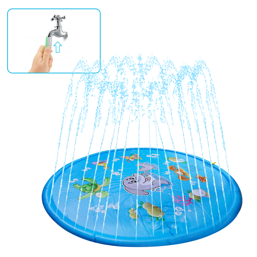 Kids Outdoor Inflatable Play Mat Water Toys Outdoor Party Sprinkler Splash Pad For Kids Baby Floor Playmat Play Carpet Toys