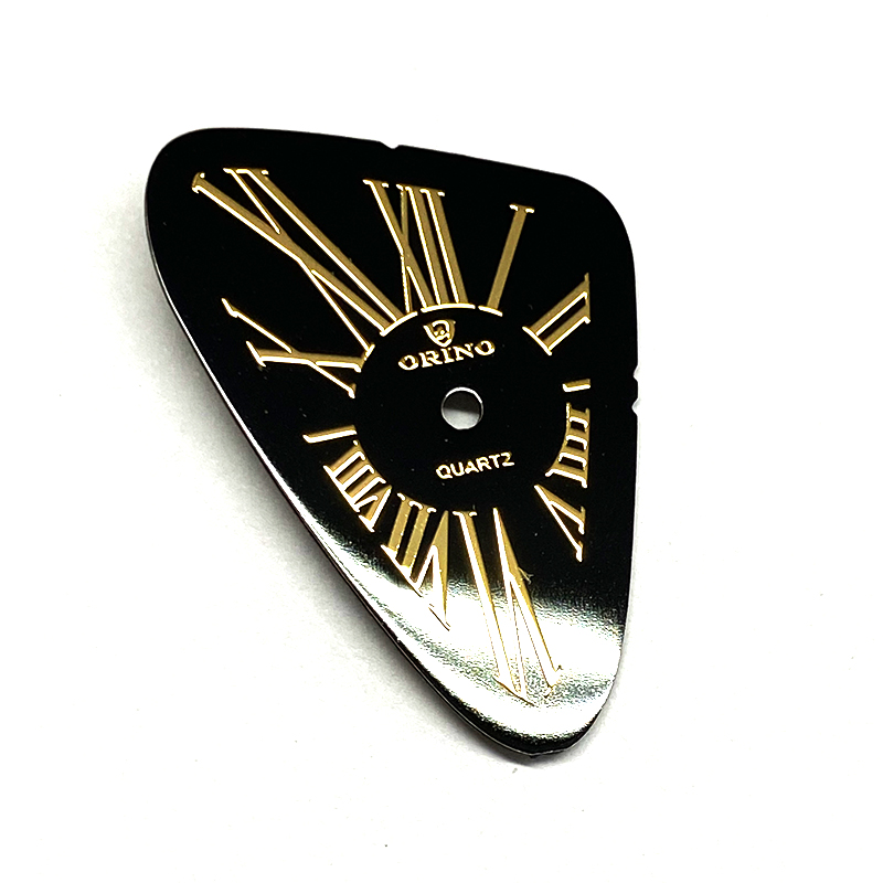 Watch dial for triangular shape