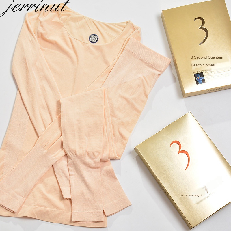 Jerrinut Women's Thermal Underwear Long Johns Thermal Pajama Woman Pajamas Female Winter Inner Wear For Women Thermal T-shirt