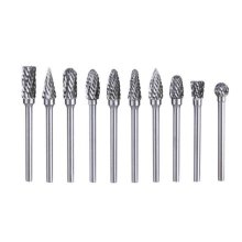 10 Piece Set Of High Speed Steel Electric Grinder Grinding Head Woodworking Rotary File Milling Cutter Carving Knife