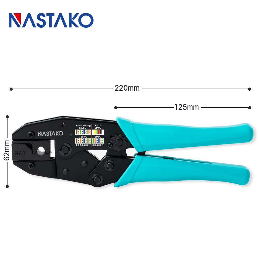 RJ45 Crimping Tool Cat7 RJ45 Crimper Cat7 Connector Network Tools Cable Crimp Pliers for Cat7 Cat6a shielded Metal Clip