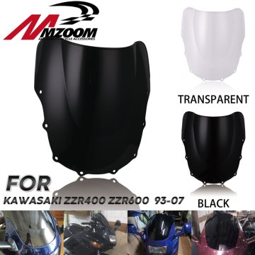 Motorcycle Windshield Windscreen For Kawasaki ZZR400 ZZR600 ZZR 400 ZZR 600 1993-2007 1999 2000 2001 2002 2003 2004 2005 2006