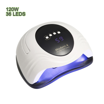 120W LED UV Lamp Nail Dryer LED Nail White Light Nails Gels Manicure Machine with Timer Button LCD Screen Nail Art Tools