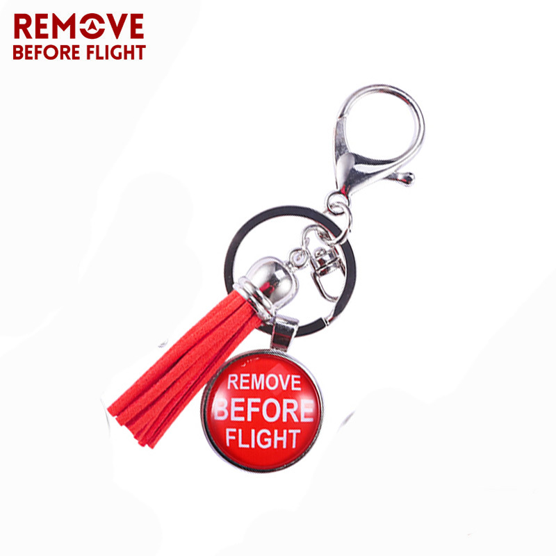 Wholesale Car Tassel Keychain Fashion Jewelry Cute Key Chain Remove Before Flight Creative Key Rings chaveiro para carro Parts