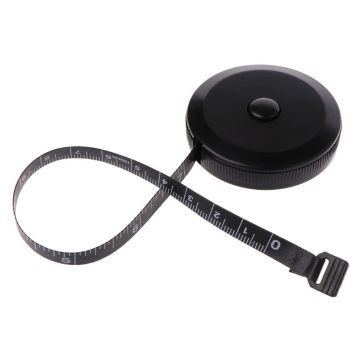 1.5m/60inch Black Tape Measure Dual Sided Retractable Tool Automatic ABS Flexible Mini Sewing Measuring Tape