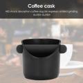 Coffee Grounds Recycling Box ABS Rubber Black Non-slip Deep Bowl Detachable Knock Bar Coffee Machine Powder Residue Bucket