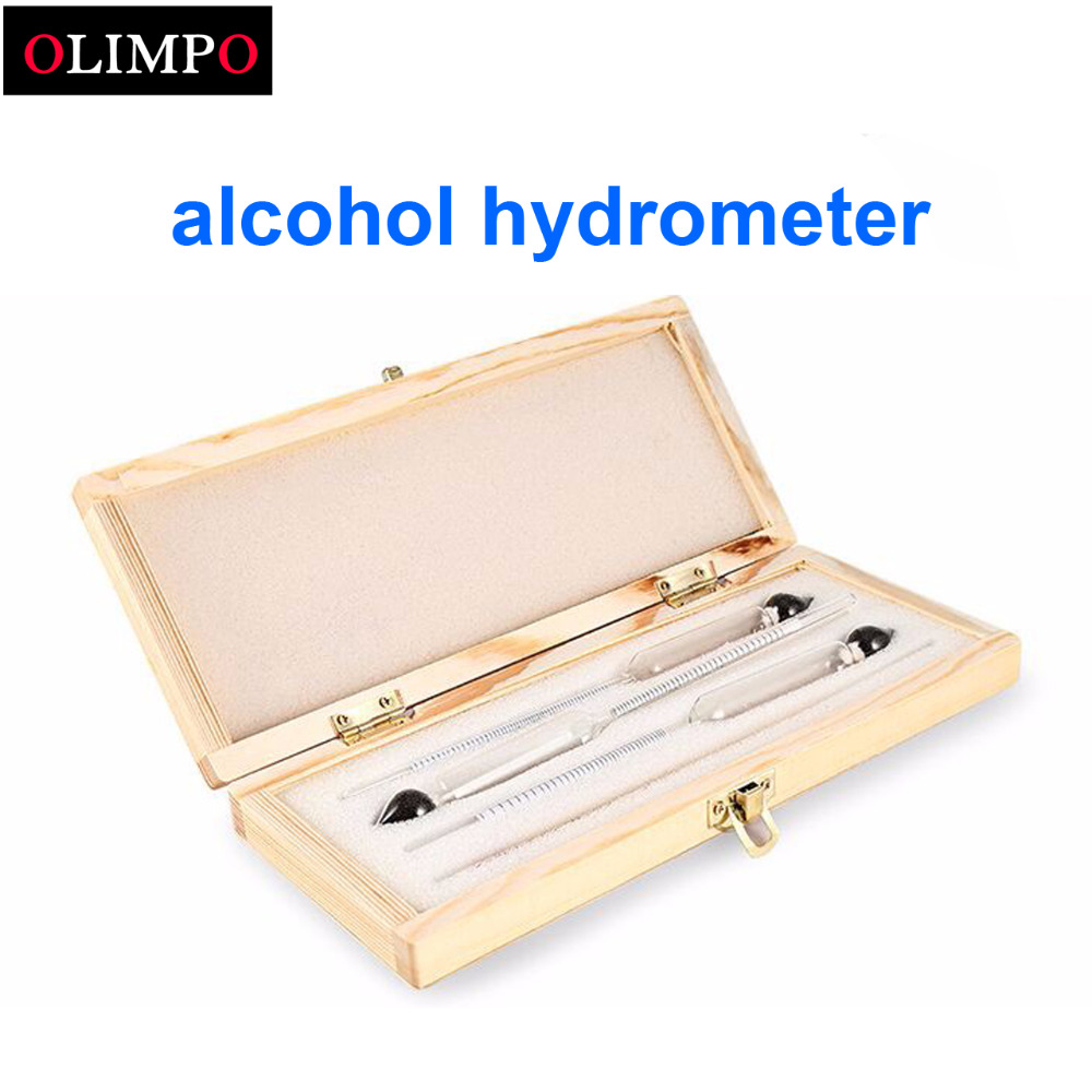 Alcoholometer Alcohol Meter Meter Measuring Alcohol Instrument Concentration Meter Whisky Vodka with Wooden box