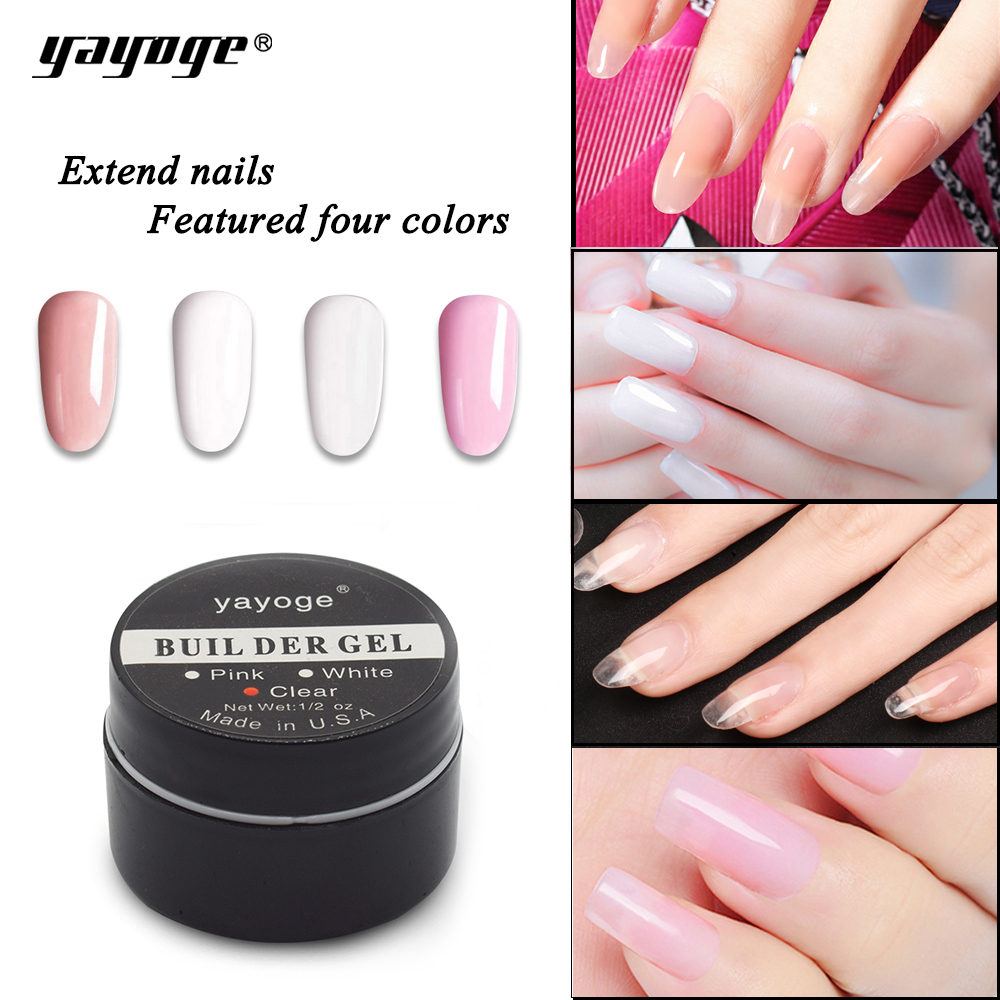 Yayoge New Builder Gel 15/10ml Acrylic Extension Nail Gel for Nail Extension 9 Colors Builder UV Gel Nail Art Drop Shipping