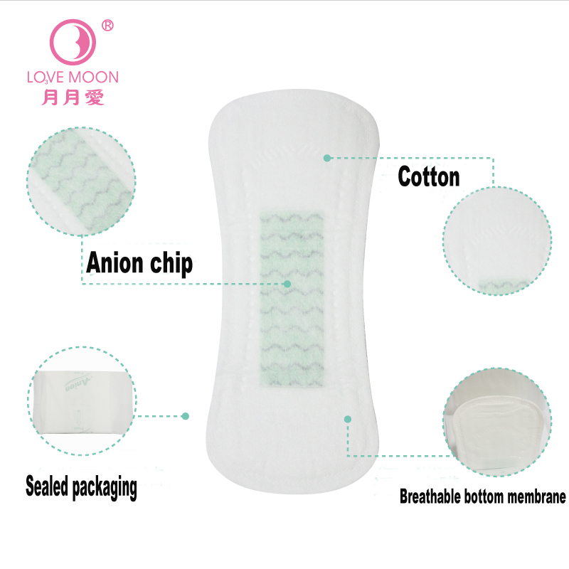 love moon anion sanitary pads menstrual pads small qiray pads can't reusable sanitary pads panty liner 3 pack 40 pieces