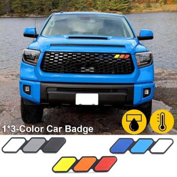 For ToyotaTacoma 4Runner Tundra Tri-color 3 Grille Badge Stickers Decals Auto Car Accessories Car Styling