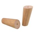 Oak Wood 120x56x38mm Height Reliable Inclined Furniture Leg with Iron Plate Sofa Table Cupboard Feet Set of 4 Free Post