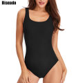 Riseado Sport One Piece Swimsuit Women New 2021 Competition Swimwear Patchwork Racing Swimming Suit for Women U-back Bath Suits