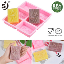 SJ Honeycomb Molds For Soaps Silicone Soap Molds Handmade Rectangle Shapes Diy Handmade Craft 3d Soap Forms