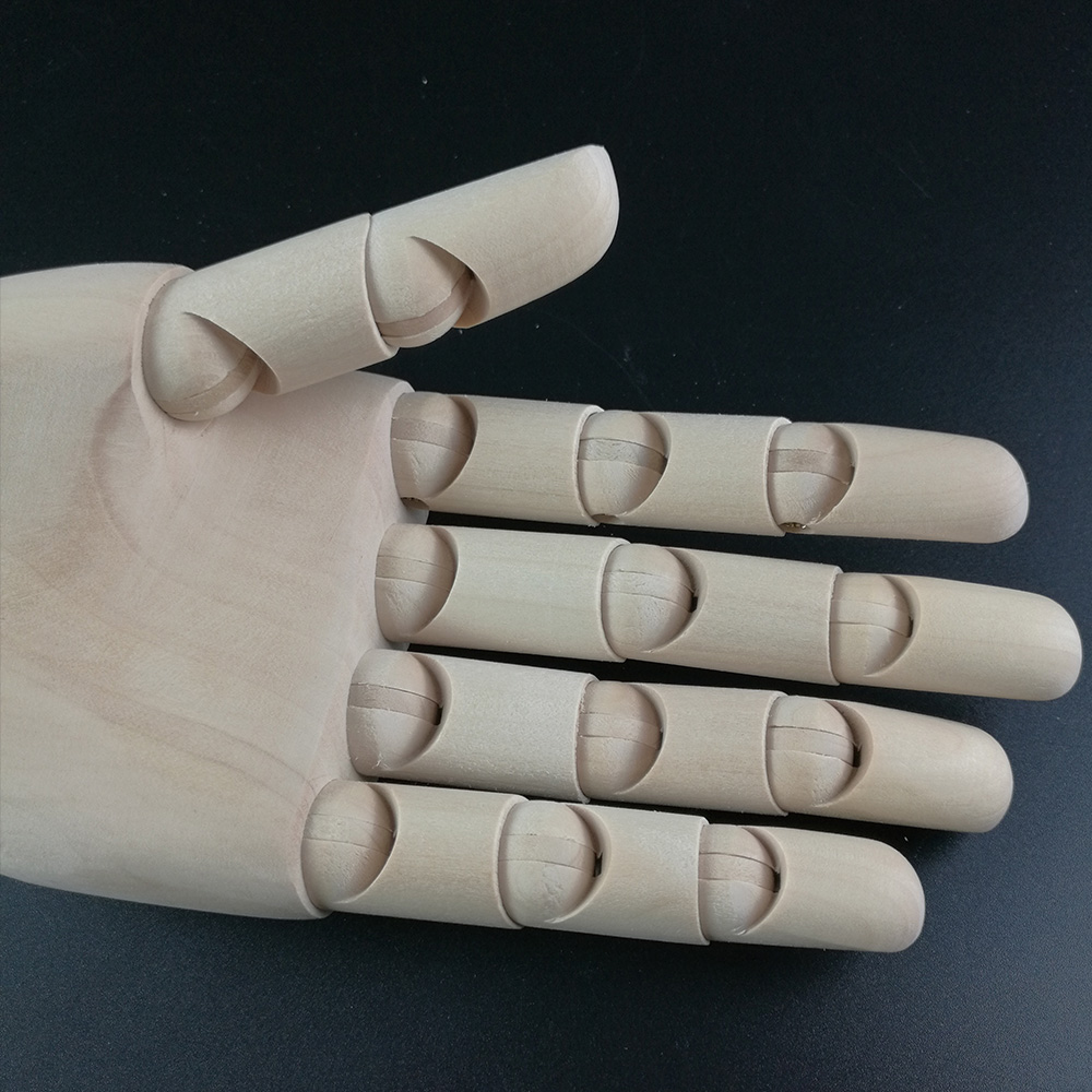 20cm Right/Left Hand Artist Model Jointed Articulated Wood Sculpture Mannequin Wooden Wooden Drawing Manikin Art Supplies