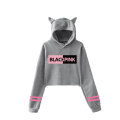 JISOO JENNIE LISA ROSÉ Pullovers Kpop Girl Groups BLACKPINKs IN YOUR AREA BLINK Oversized Hoodie Sweatshirts with Cat Ear