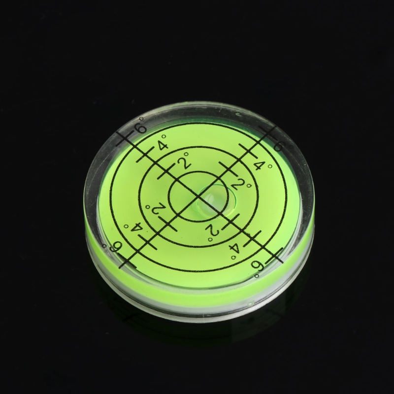 New 32x7mm Bulls-eye Bubble Degree Marked Surface Spirit Level For Camera Circular Measurement Analysis Instruments