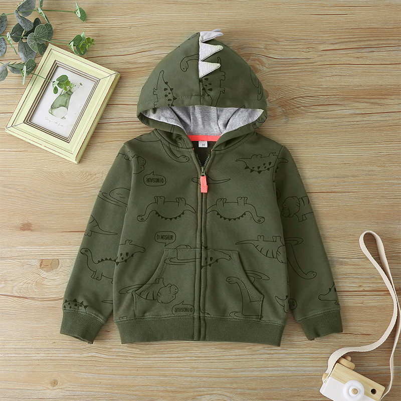 2020 Infant jacket autumn fashion boy jacket hooded jacket cartoon cotton boy autumn windshield clothes 6M-3T