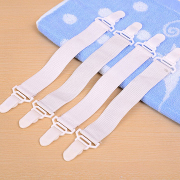 4pcs Bed Sheet Clip Non-slip clip White Skid Elastic Band Retaining Clip For Fixed Bedspreads Non-slip clip Blanket Gripper 2019