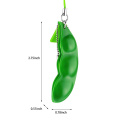 Funny Infinite Squeeze Edamame Bean Pea Expression Chain Key Pendant Ornament Stress Relieve Decompression Toys dropshipping