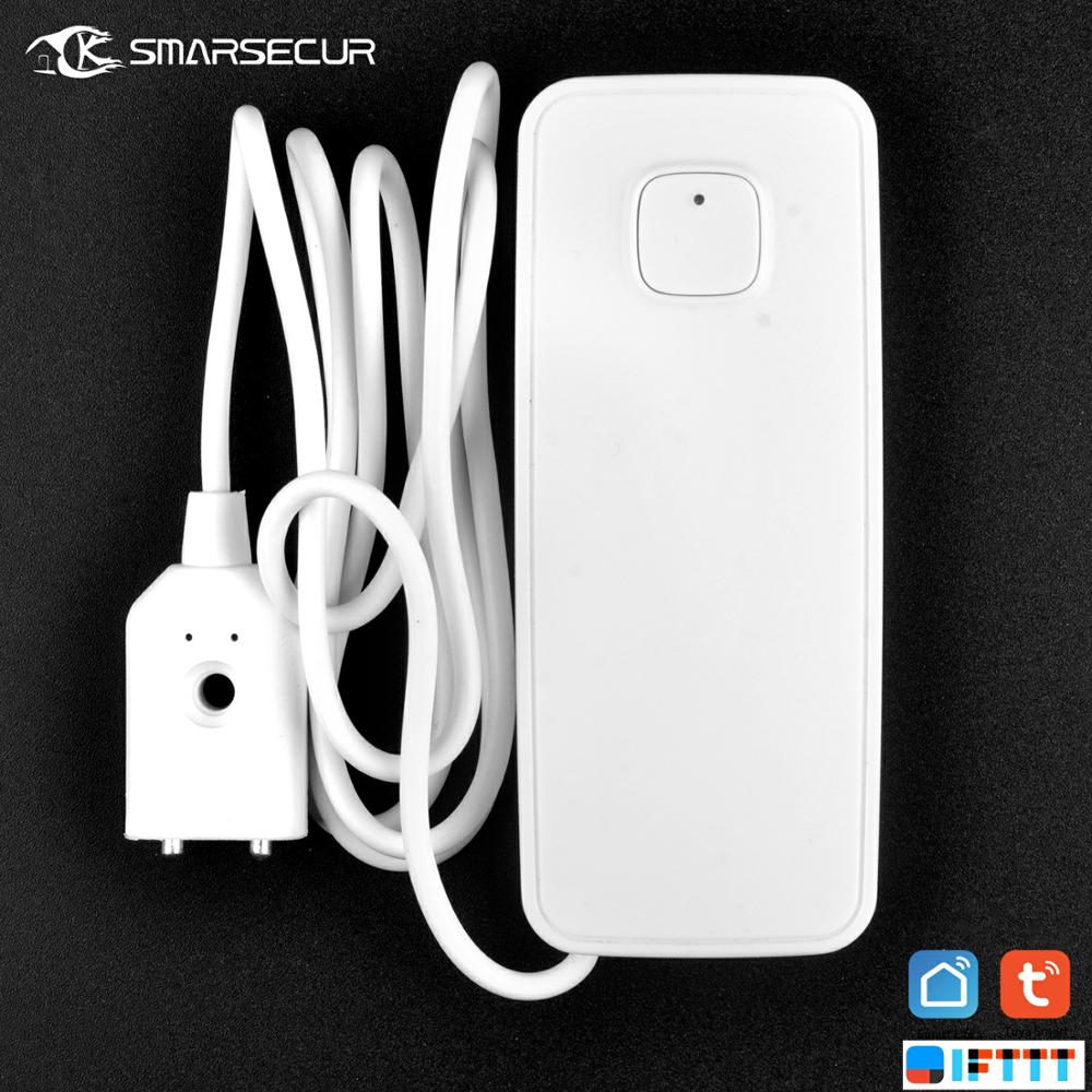 SMARSECUR Wireless Smart WiFi Water Leakage Detector APP Control Tuya Smart