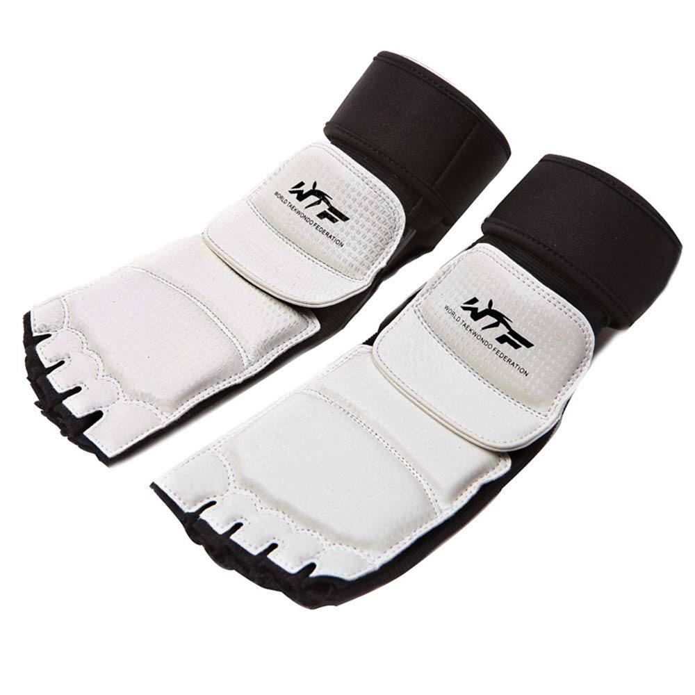 Taekwondo Equipment White Ankle Protector Martial arts Karate Sparring Boxing Foot Gloves Socks Protector Guard Gear Adult Kids