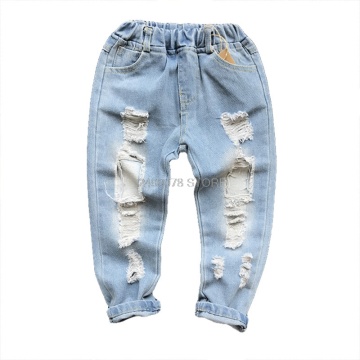 1-6yrs School Boys Clothes Children Broken Hole Jeans Pants New 2019 Baby Girls Jeans Pants Brand Trousers Fashion Jeans