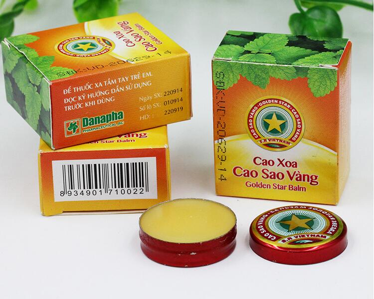 10pcs 4g Golden Star Balm Ointment For Headache Dizziness Insect Stings Heat