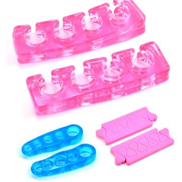 WUF Toe Separating Gel Toe Separator Flexible Finger Spacer Silicone Soft Form for Manicure Pedicure Nail Tool 2 PC Nail Art