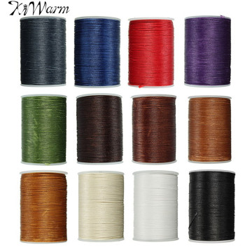 KiWarm Durable 1PC 78 Meter 0.8mm Leather Waxed Thread Cord for DIY Handicraft Tool Hand Polyester Stitching Thread Multicolor