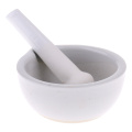 Porcelain Mortar & Pestle Mixing Grinding Bowl Set for Laboratory Medicine School Supplies Kitchenware DIY Toy 90mm