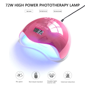 72W Nail Dryer UV Lamp LED Lamp For Nails With 30 LEDs USB Dryer Lamp For Curing Gel Polish Auto Sensing Nail Manicure Tool