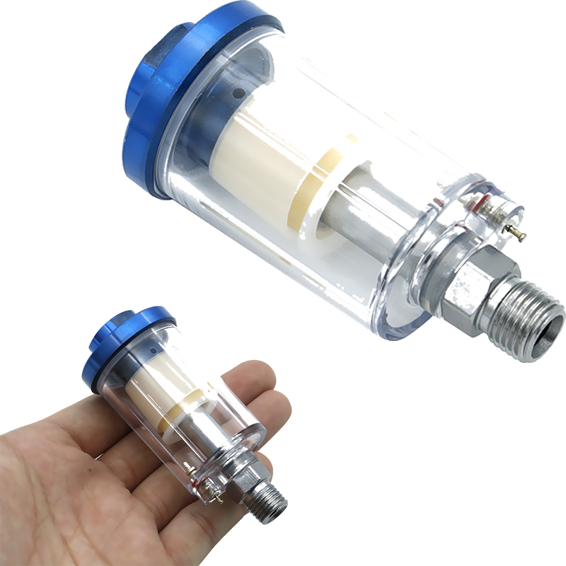 Hot 85 * 40mm 1/4'' Water Oil Separator Inline Air Hose Filter Moisture Trap For Compressor Spray Paint Gun