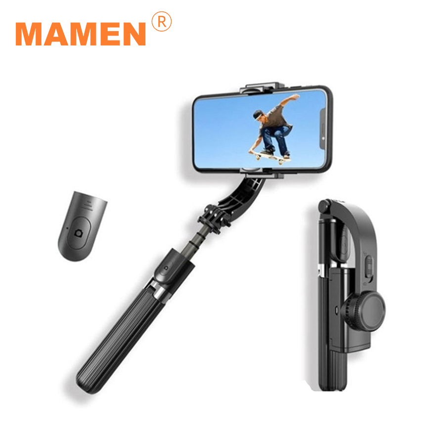 MAMEN L08 Phone Hand Stabilizer Selfie Stick Tripod With Bluetooth Remote Control For iOS/Android Smartphones Universal