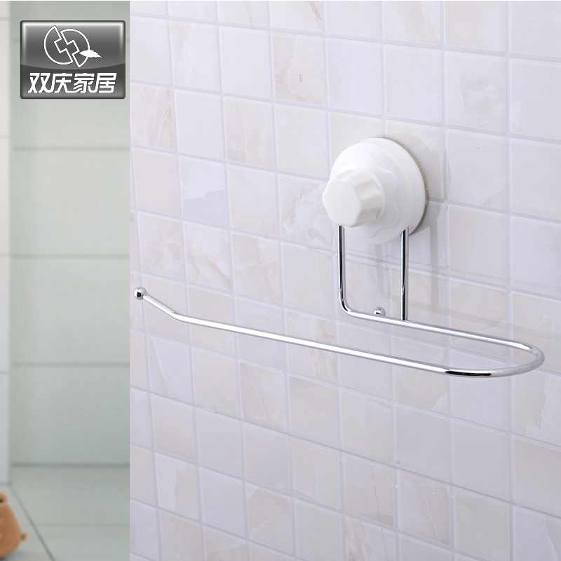 SQ1960 Suction Cup Toilet Paper Holder Bathroom Accessories No-Screw Kitchen Towel Rack Tissue Roll Holder Towel Rack