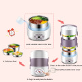 220V Multifunction Electric Lunch Box 3 Layer Stainless Steel Liner Rice Cooker 2L Food Containers Insulation Heating Food