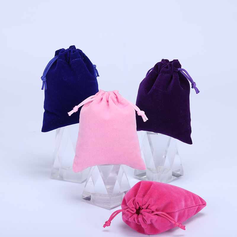 10Pcs Multi Size Red Drawstring Velvet Bags Organza Storage Pouches For Christmas Wedding Gift Bags Jewelry Packaging