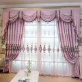 European thick Jacquard luxury curtains valance for bedroom living room embroidered sheer tulle curtain windows pelmet