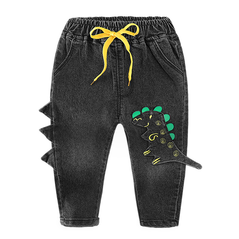 New 2020 Kids Fashion Jeans Trousers Pants Boys Cartoon Dinosaur Denim Pants Baby Boys Jeans Autumn Jeans Long Pants Clothing