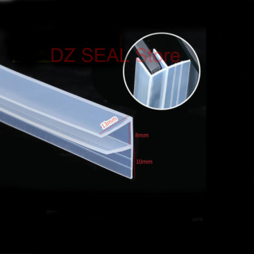 3 meters F shape bath shower door glass silicone rubber seal strip weatherstrip for 8mm glass