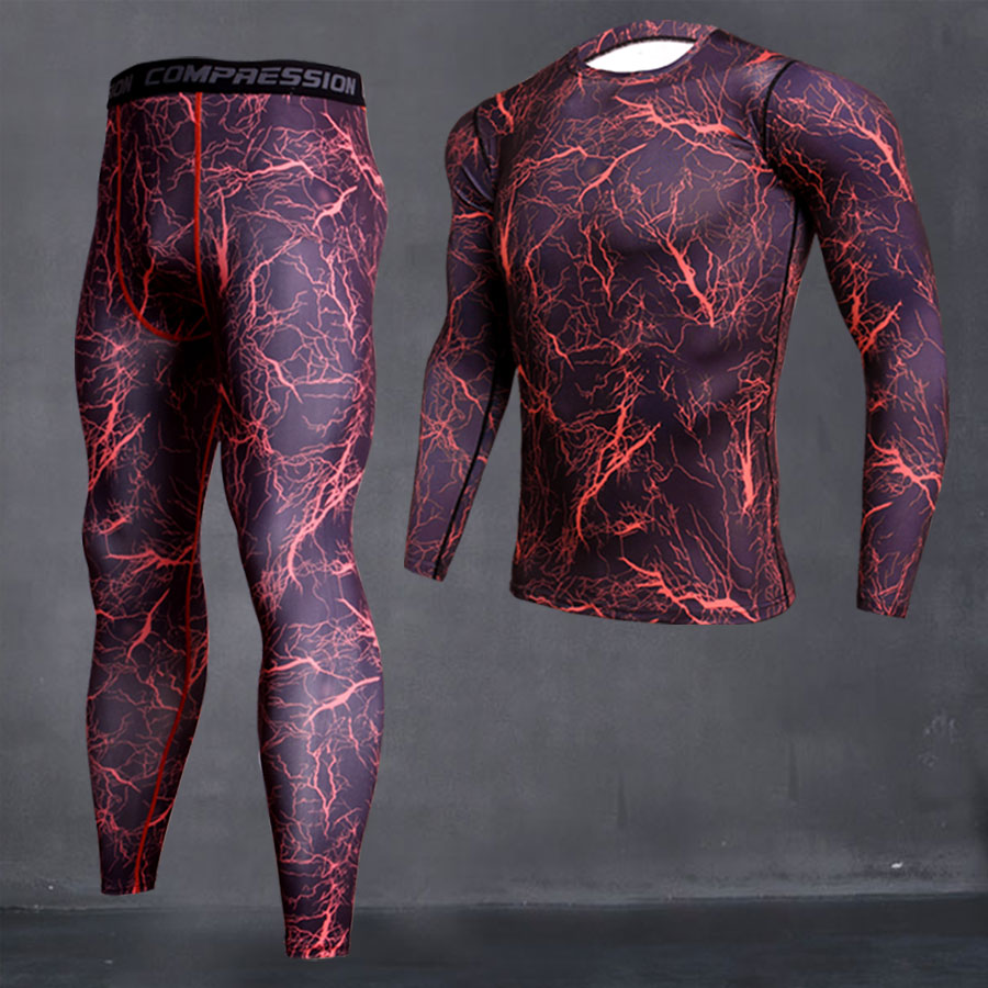 Men's Camouflage Thermal underwear set Long johns winter Thermal underwear Base layer Men Sports Compression Long sleeve shirts