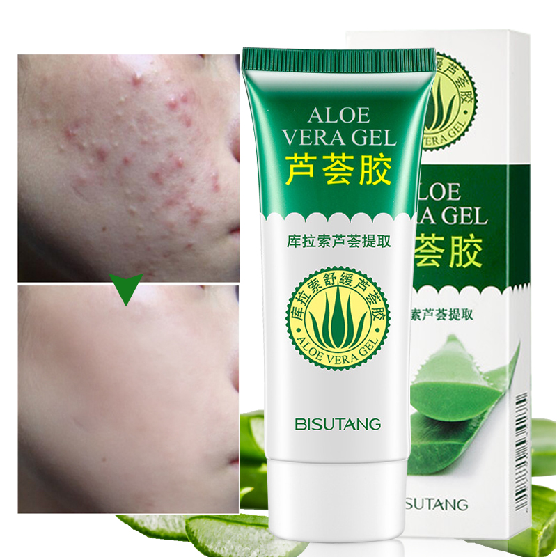 Pure Natural Curacao Aloe Vera Gel Face Moisturizer Hydrating Whitening Wrinkle Removal Day Creams Acne Anti Aging Facial Cream